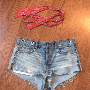 Free People jean shorts